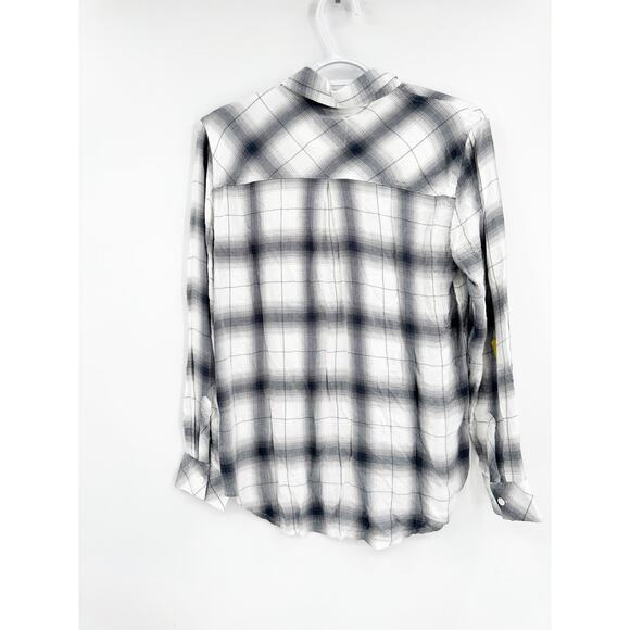 Rails Hunter White Steel Plaid Long Sleeve Button Up Shirt Size Small NWD - Picture 3 of 6